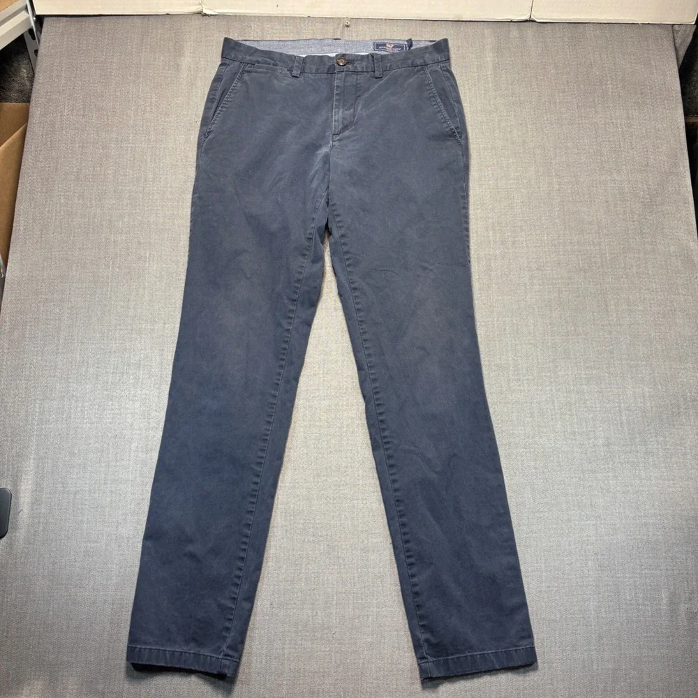 Vineyard Vines Breaker Pants Bundle Mens 32x34 Navy Blue Khaki Chino (Lot of 2)